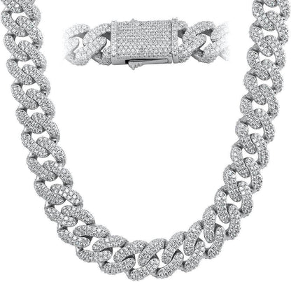 3D XL Cuban Link CZ Bling Iced Out Chain