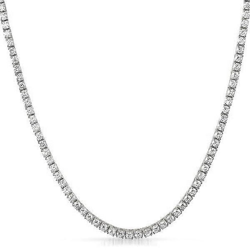 3MM 1 Row Rhodium CZ Tennis Chain