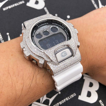 4.25 Carat Moissanite VVS Iced Out G Shock DW6900 Custom Watch