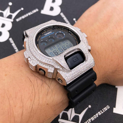 4.25 Carat Moissanite VVS Iced Out G Shock DW6900 Custom Watch