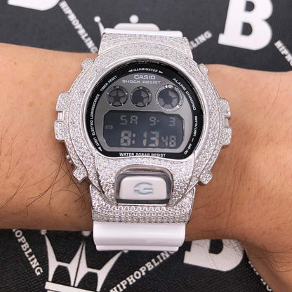4.25 Carat Moissanite VVS Iced Out G Shock DW6900 Custom Watch