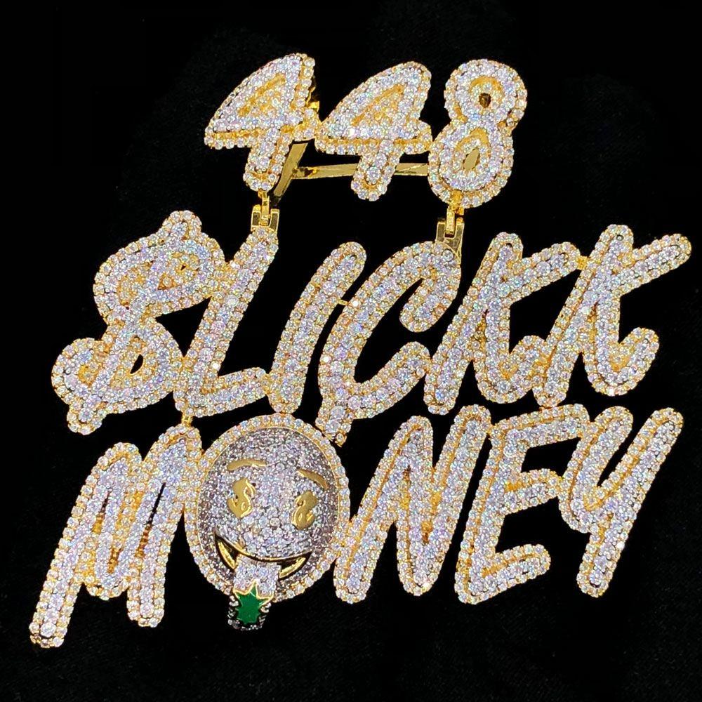 448 Slickk Money VVS CZ Hip Hop Bling Bling Pendant