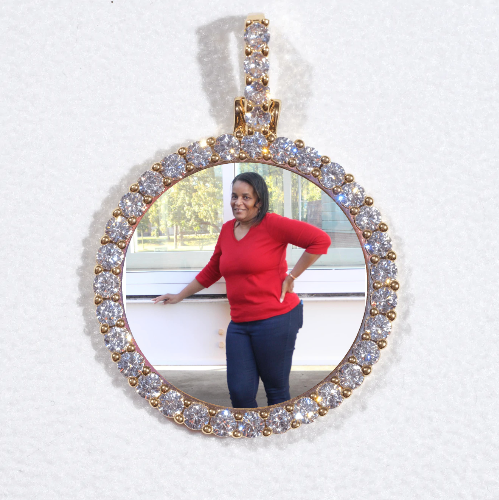 3D CIRCLE CUSTOM PICTURE PENDANT SMALL SIZE