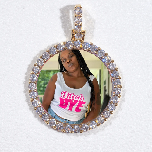 3D CIRCLE CUSTOM PICTURE PENDANT SMALL SIZE