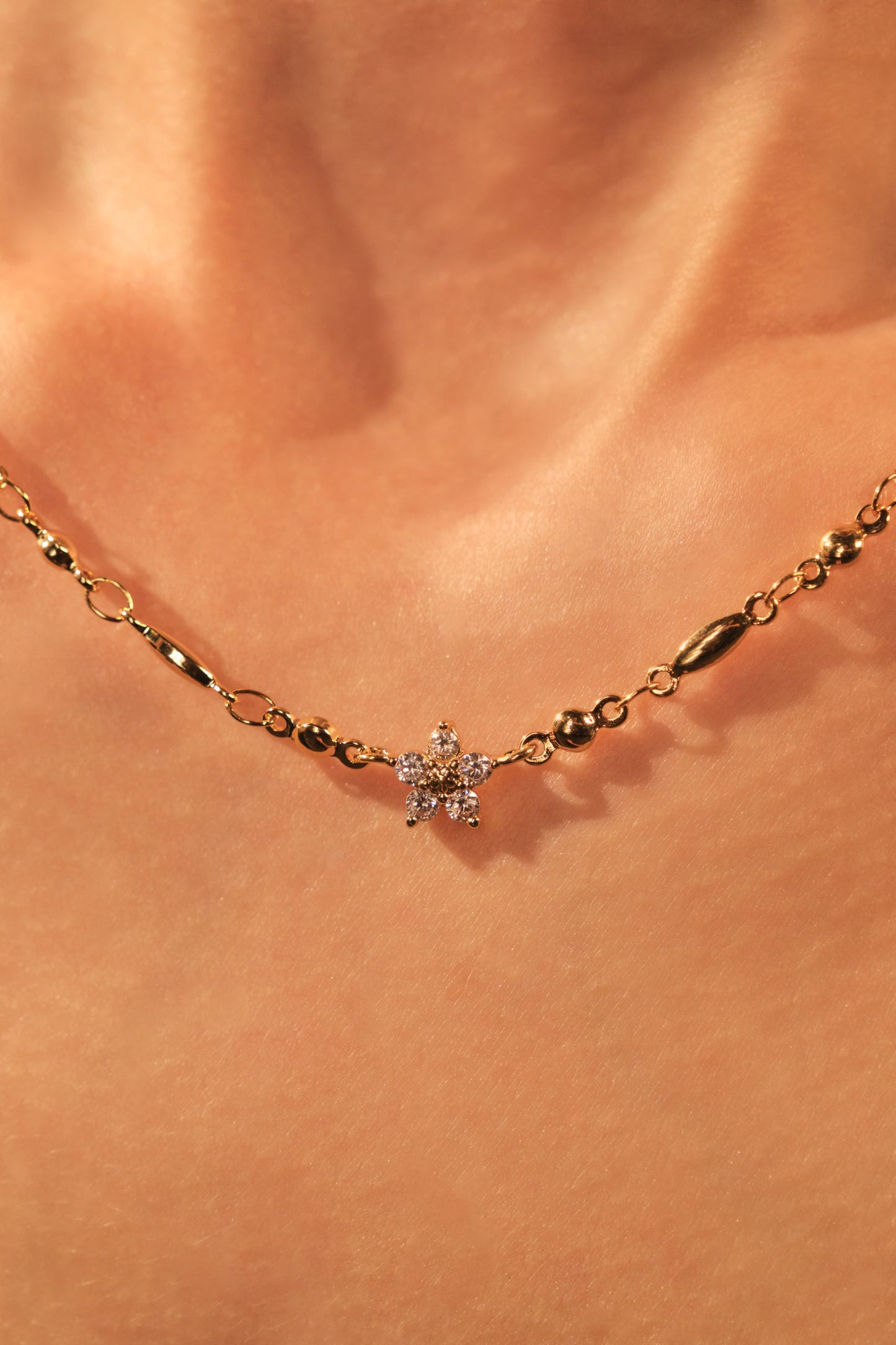 18K Real Gold Plated Starlight Bloom Necklace