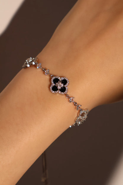 Black Lucky Leaf Bracelet
