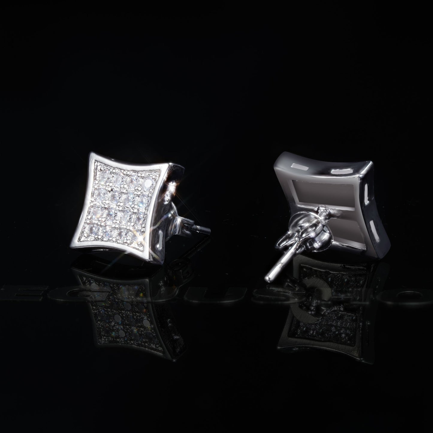 10MM Micro-inlay AAA CZ High Grade Stud Earring