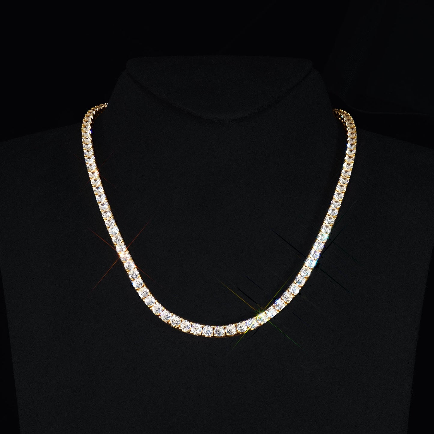 18K Gold-Plated 925 Sterling Silver AAA CZ Necklace