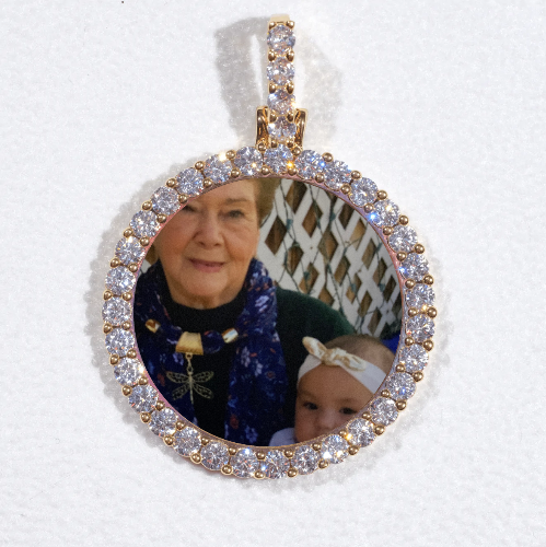 3D CIRCLE CUSTOM PICTURE PENDANT SMALL SIZE