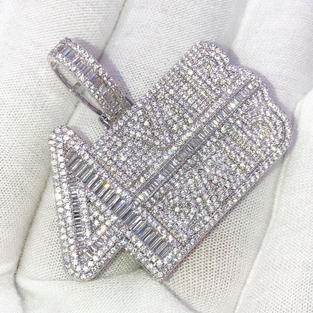 4ever Paid Medium Baguette Bling CZ Iced Out Pendant