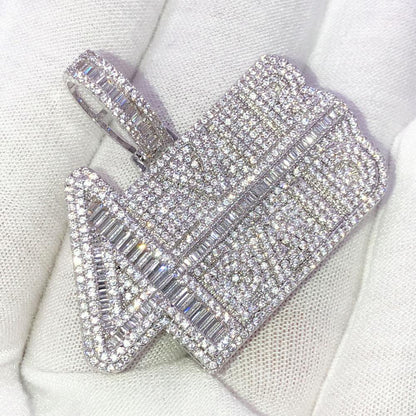 4ever Paid Medium Baguette Bling CZ Iced Out Pendant