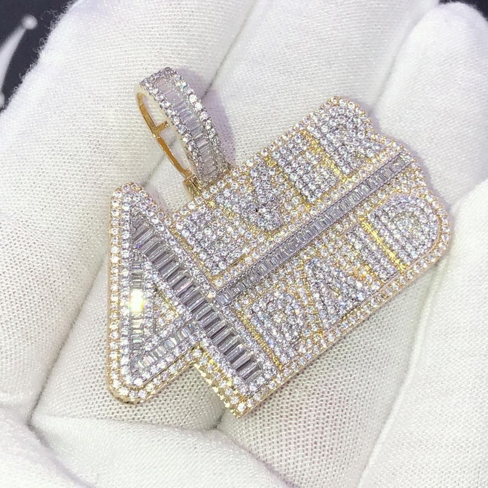 4ever Paid Medium Baguette Bling CZ Iced Out Pendant