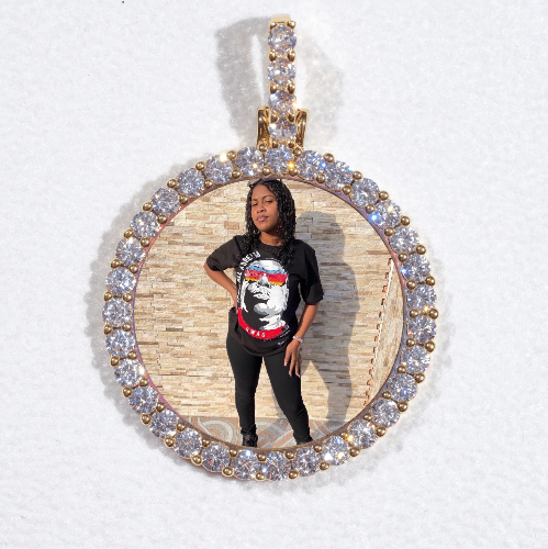 3D CIRCLE CUSTOM PICTURE PENDANT SMALL SIZE