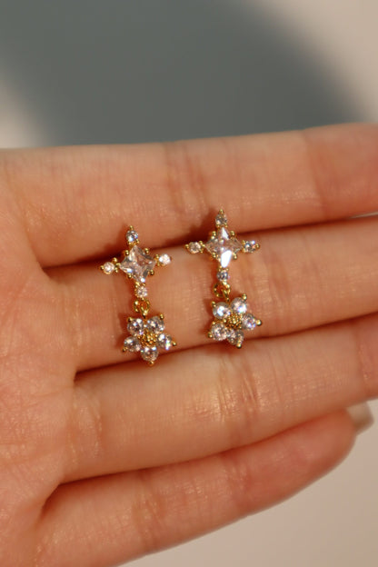 18K Real Gold Plated Starlight Bloom Earrings