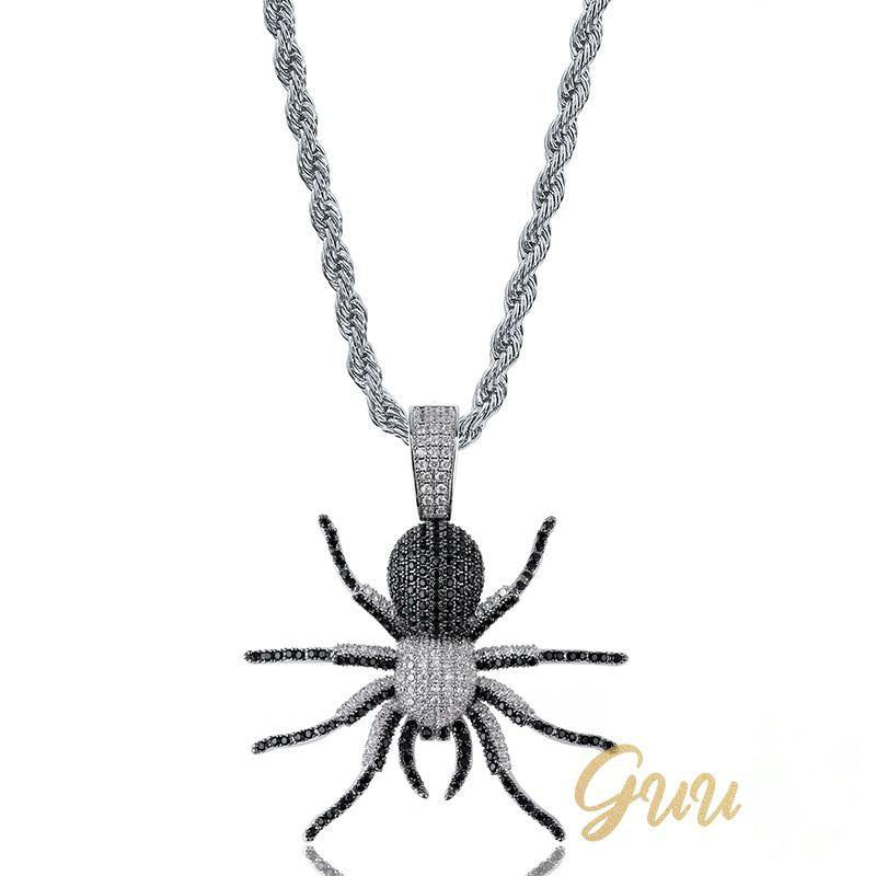 18K Gold-Plated AAA CZ Spider Pendant Necklace