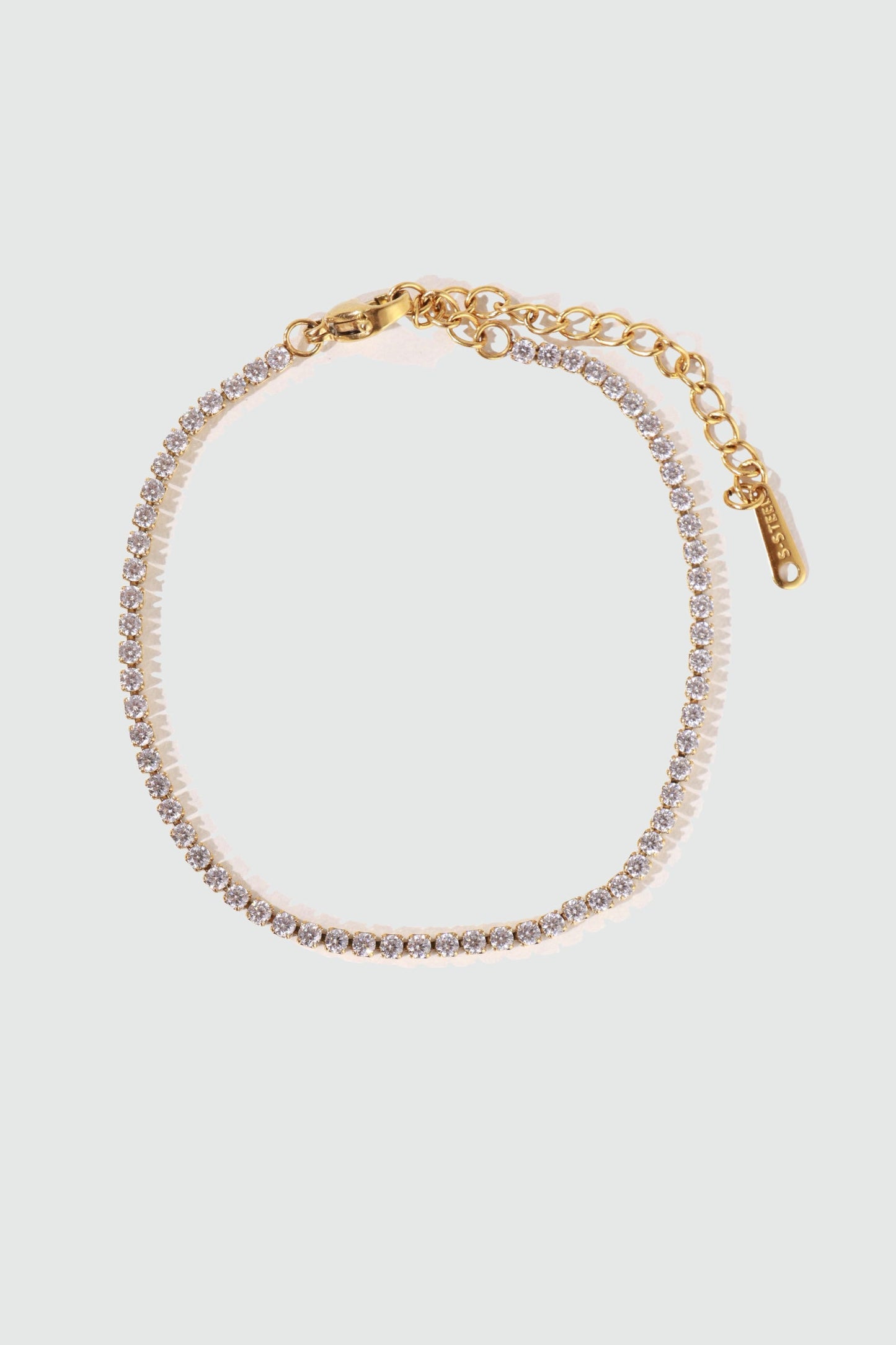 18K Gold Stainless Steel Multi Diamond Tennis Bracelet
