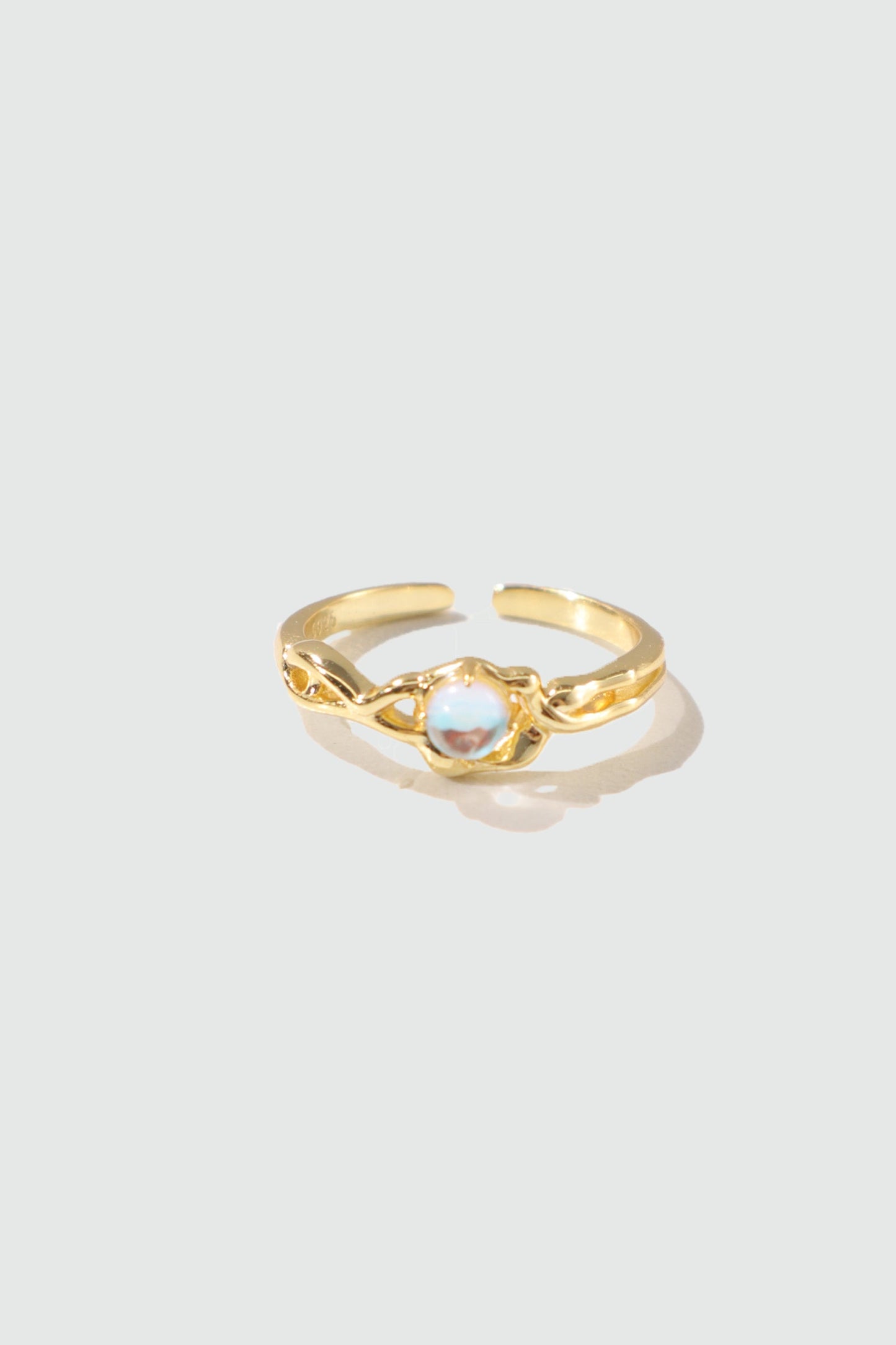 18K Gold Vermeil Moonstone Ring