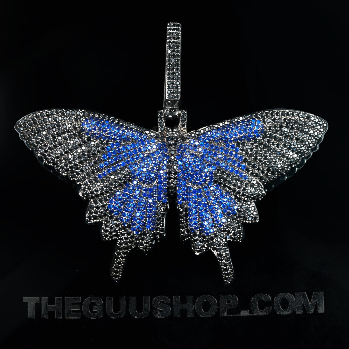 18K Gold-Plated Micro-inlay AAA CZ Butterfly Pendant Necklace