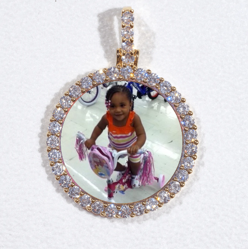 3D CIRCLE CUSTOM PICTURE PENDANT SMALL SIZE