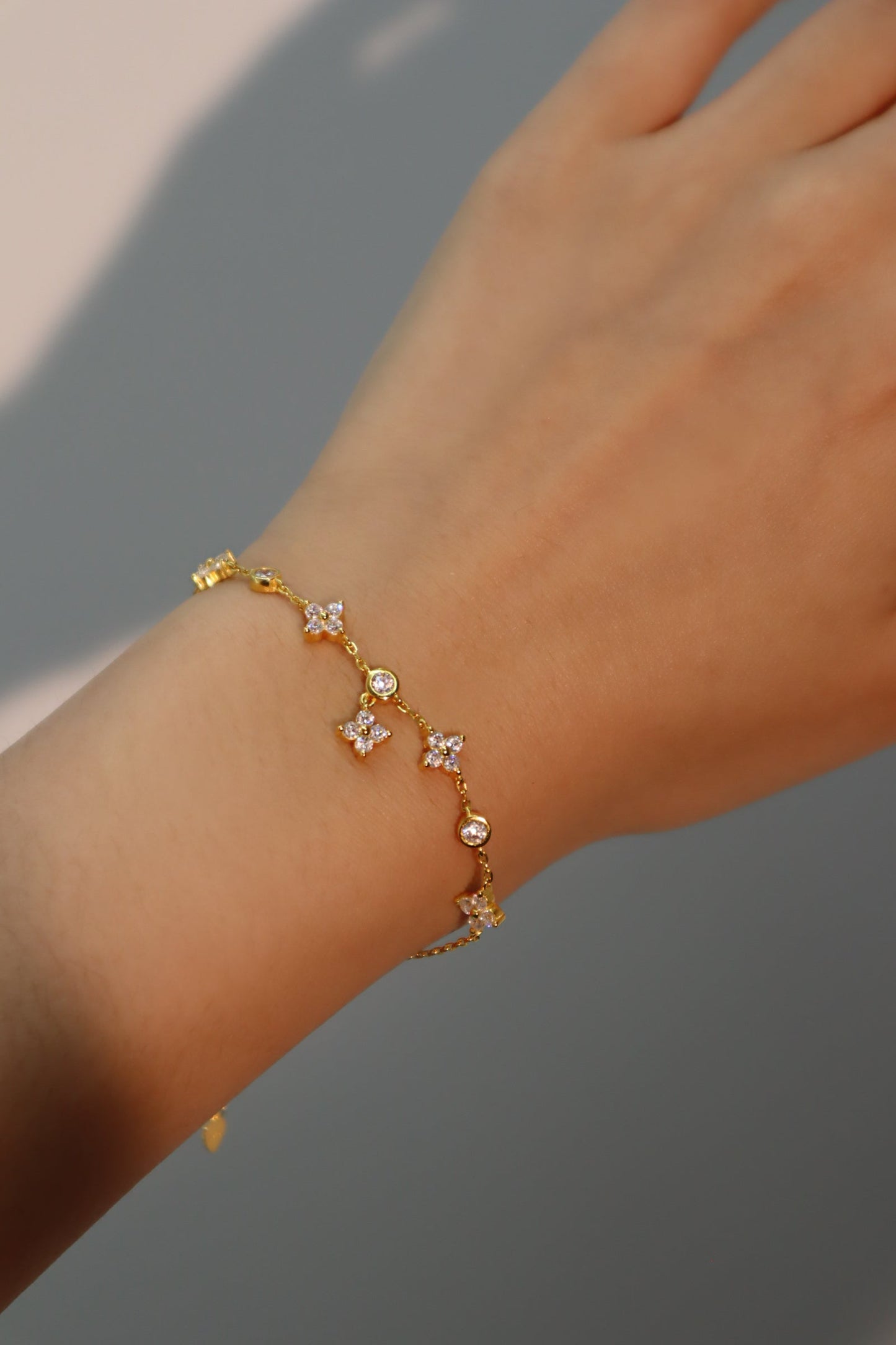 18K Gold Vermeil Multi Starlight Petal Bracelet
