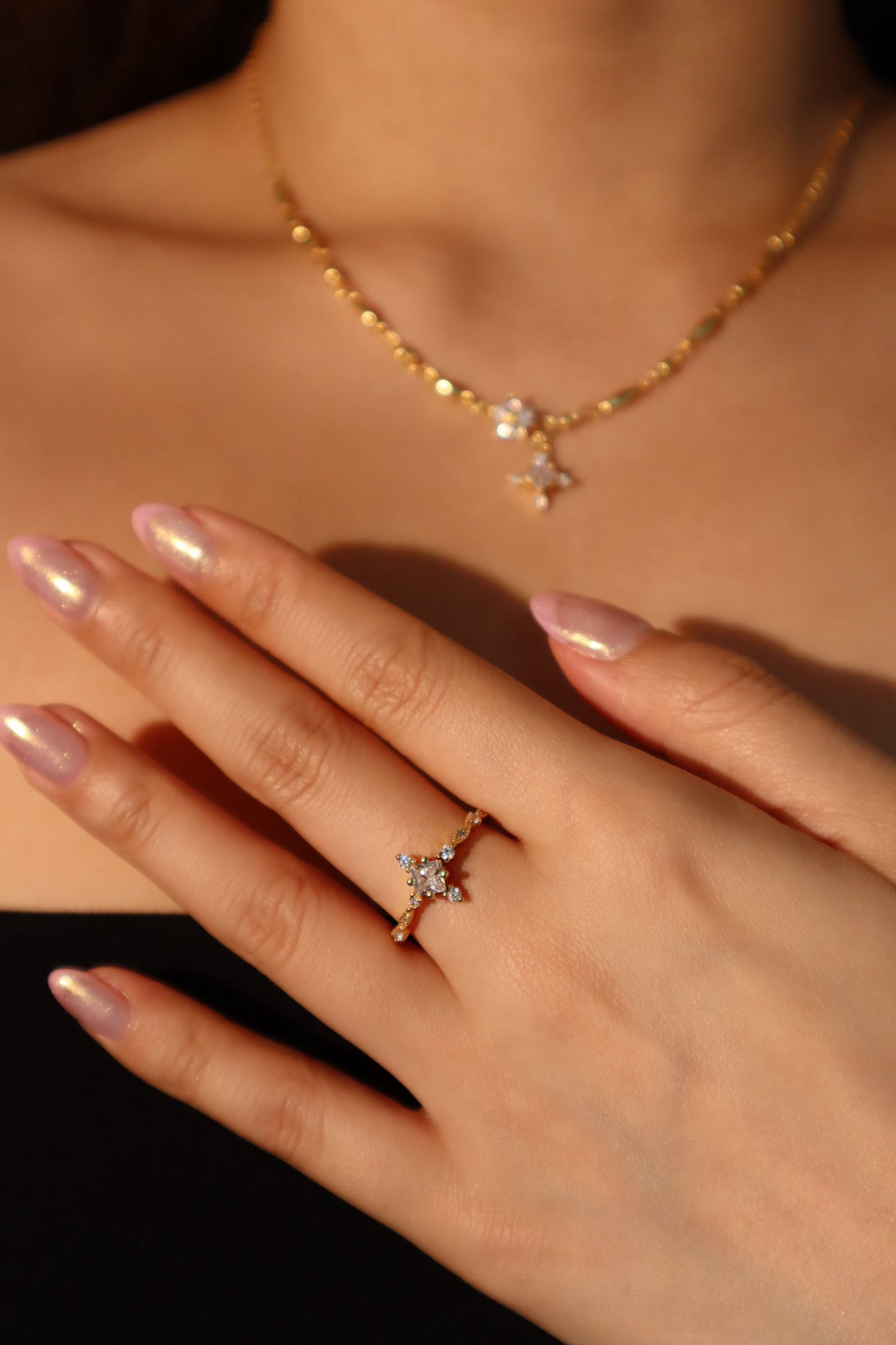 18K Real Gold Plated Starlight Ring