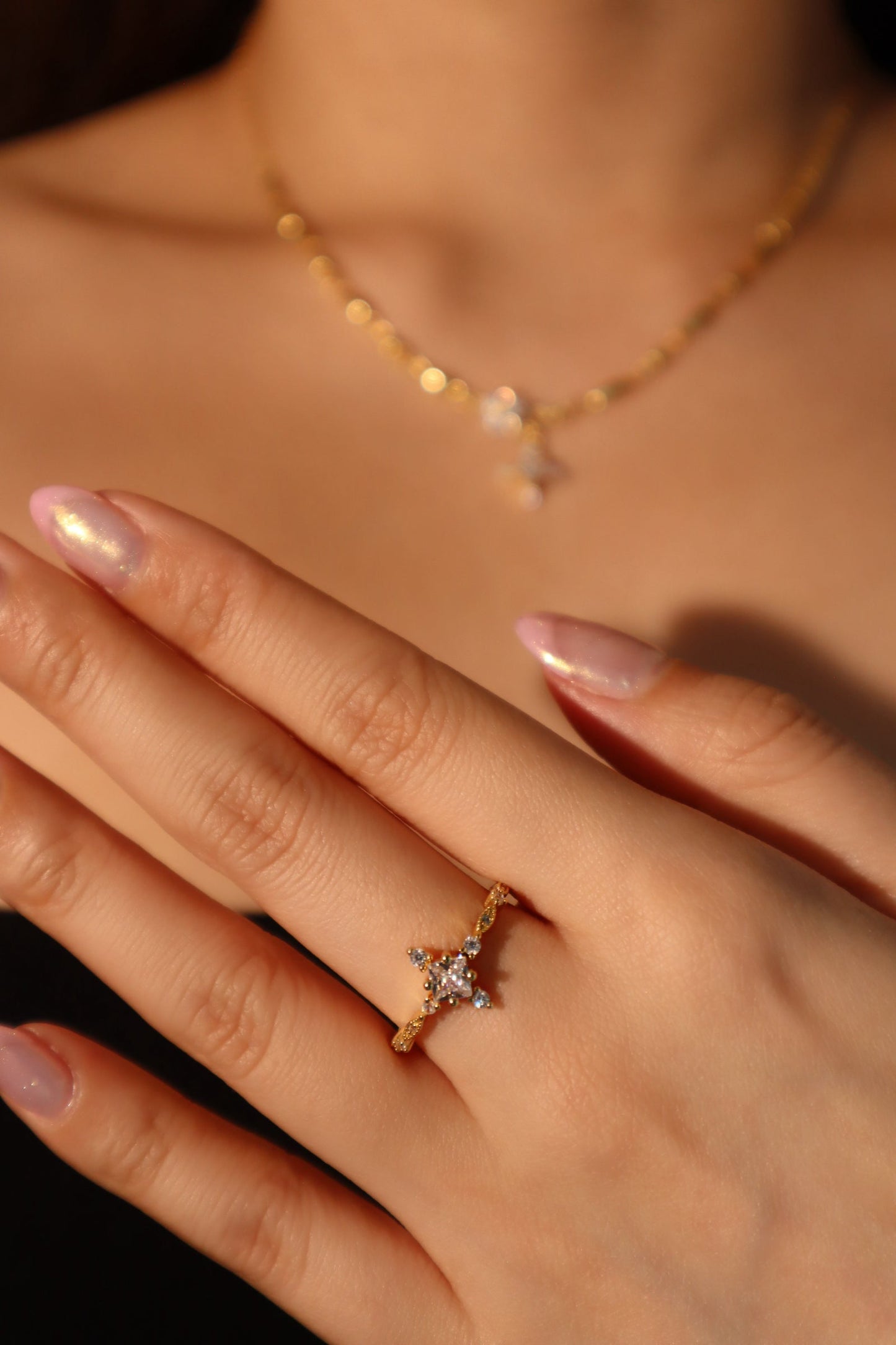 18K Real Gold Plated Starlight Ring