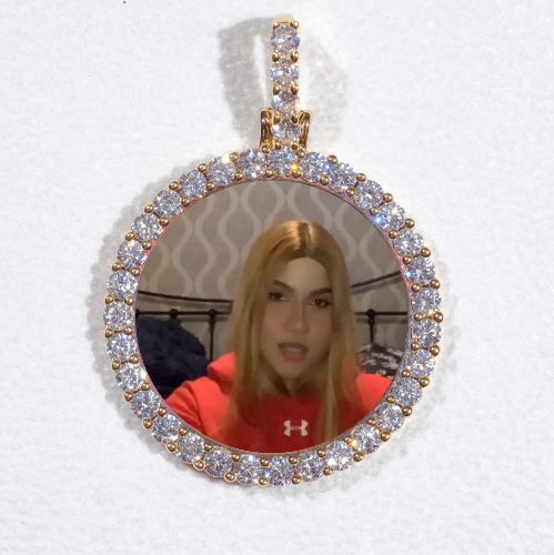 3D CIRCLE CUSTOM PICTURE PENDANT SMALL SIZE