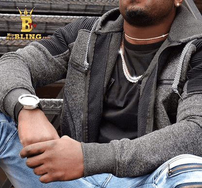 6MM CZ Gold Steel 1 Row Hip Hop Tennis Chain