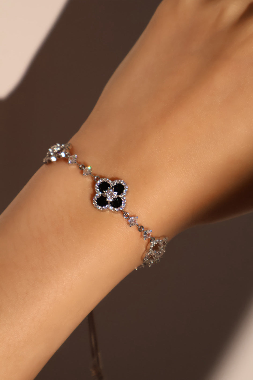Black Lucky Leaf Bracelet