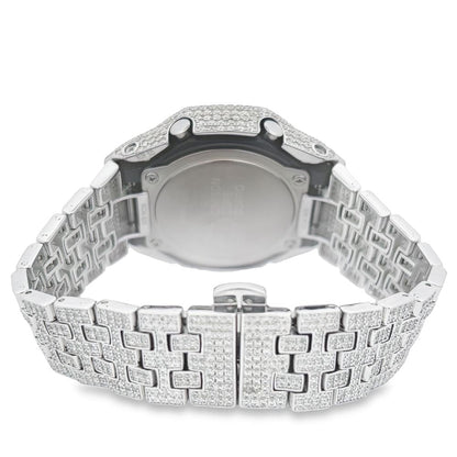 7.75 Carat VVS Moissanite Iced Out G Shock GA2100 Hip Hop Custom Watch