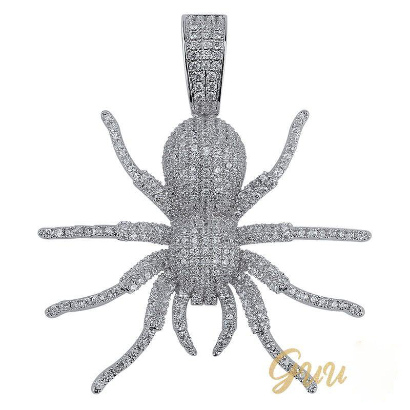 18K Gold-Plated AAA CZ Spider Pendant Necklace