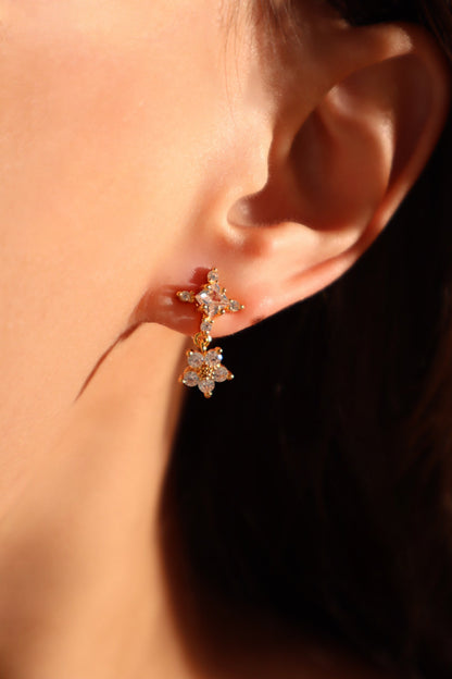 18K Real Gold Plated Starlight Bloom Earrings