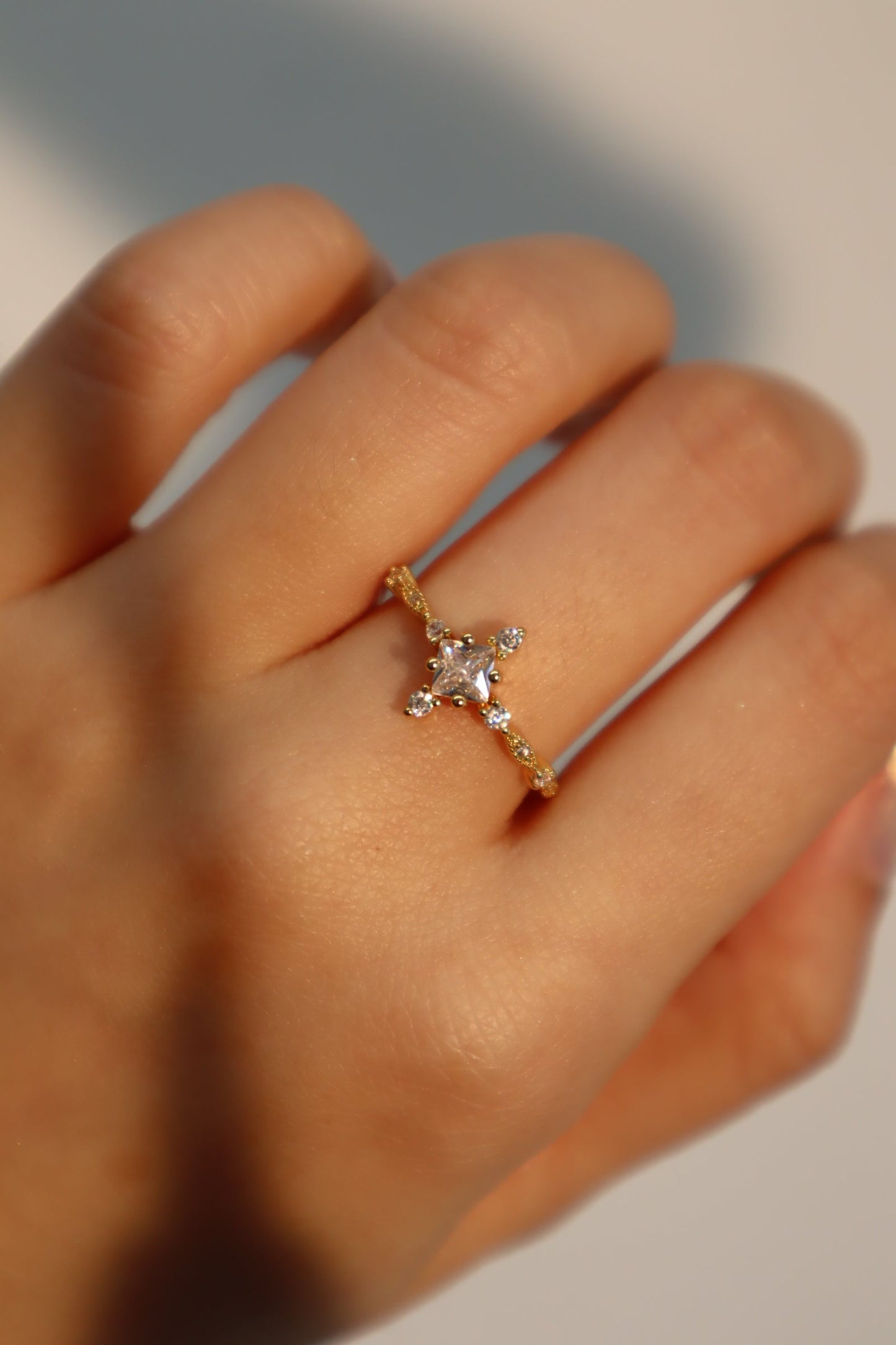 18K Real Gold Plated Starlight Ring