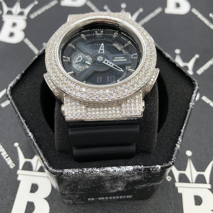 8.00 Carat Moissanite VVS Iced Out G Shock GA110 Custom Watch
