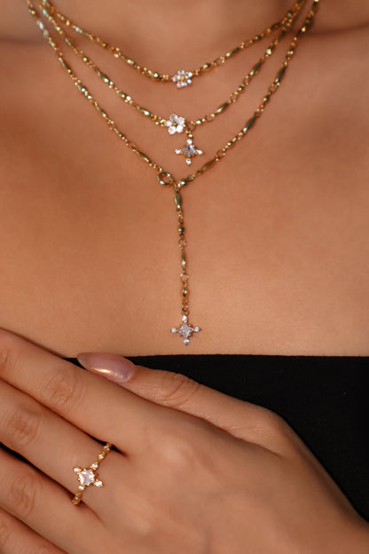 18K Real Gold Plated Starlight Bloom Necklace