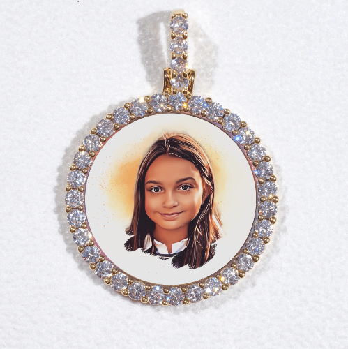 3D CIRCLE CUSTOM PICTURE PENDANT SMALL SIZE