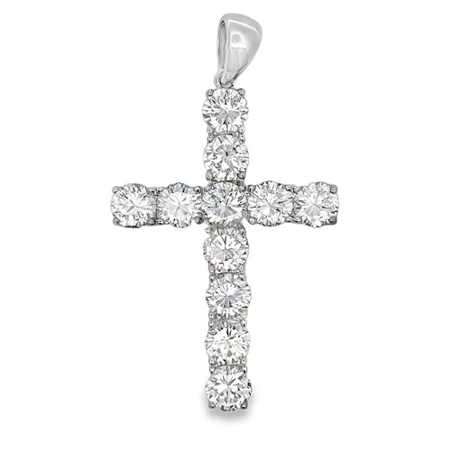 8MM Tennis Cross CZ Iced Out Pendant