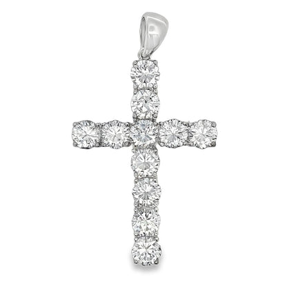 8MM Tennis Cross CZ Iced Out Pendant