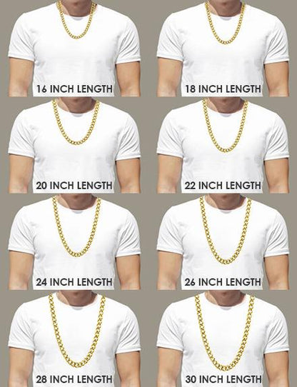 .925 Silver 10MM Rope CZ Gold Bling Bling Chain