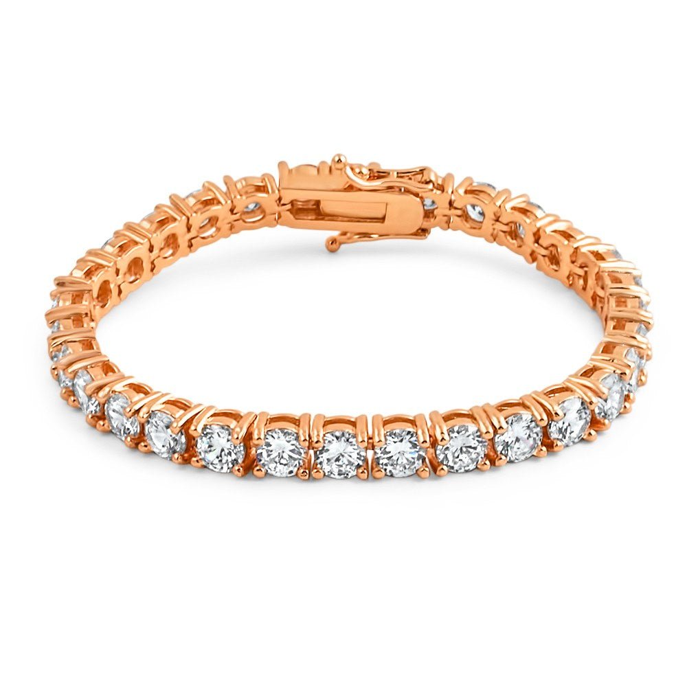 .925 Silver 6MM CZ 1 Row Bling Tennis Bracelet