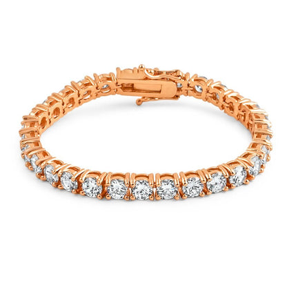 .925 Silver 6MM CZ 1 Row Bling Tennis Bracelet