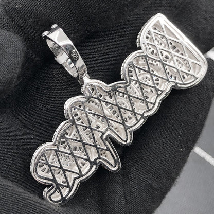 .925 Silver BadAzz Baguette VVS CZ Iced Out Pendant