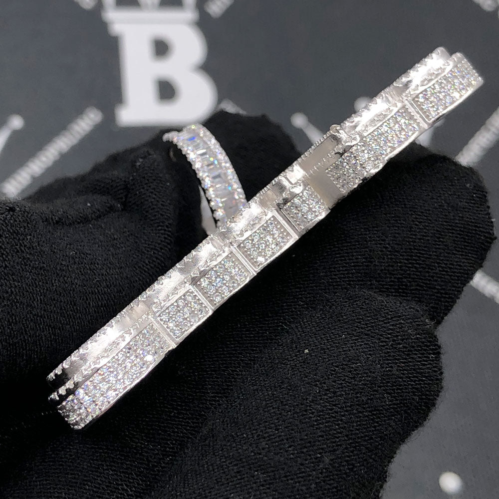 .925 Silver BadAzz Baguette VVS CZ Iced Out Pendant