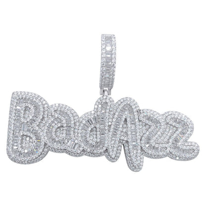.925 Silver BadAzz Baguette VVS CZ Iced Out Pendant
