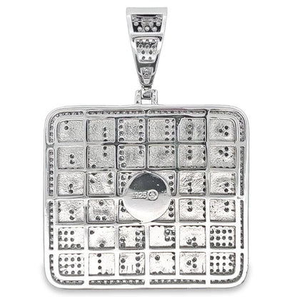 .925 Silver Billion Dollar Baby CZ Iced Out Pendant