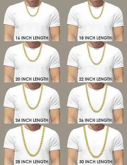 .925 Silver Gold Baguette CZ Bling Bling Chain