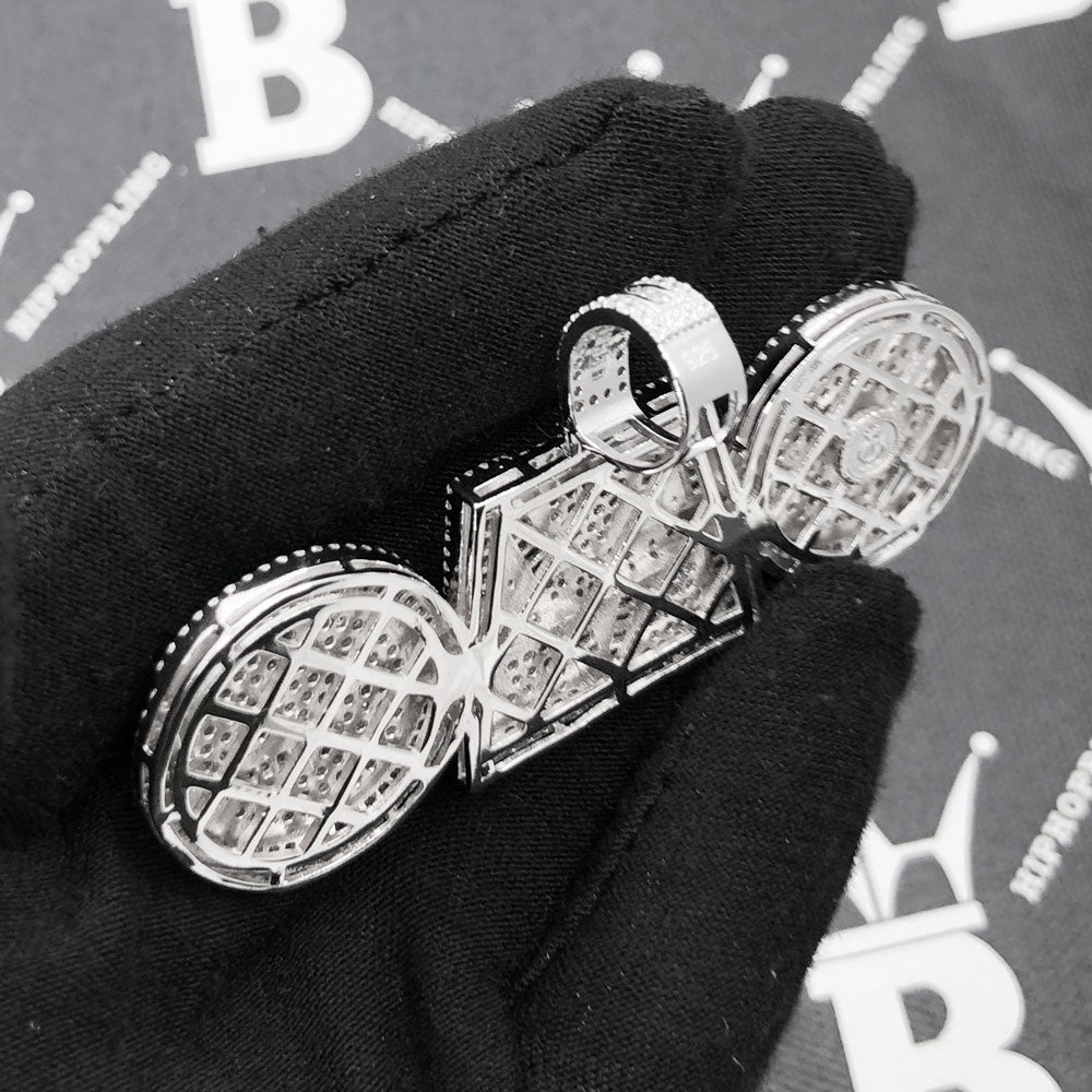 .925 Silver OMG On My Grind VVS CZ Iced Out Pendant