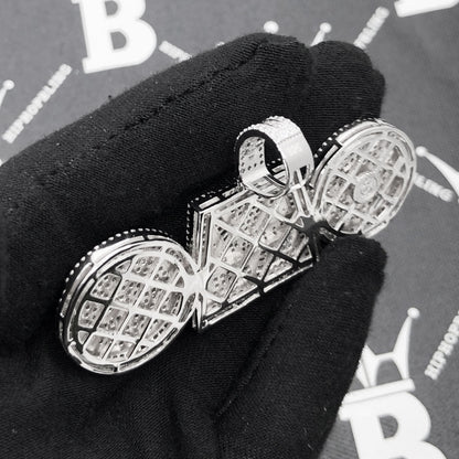 .925 Silver OMG On My Grind VVS CZ Iced Out Pendant