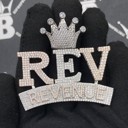 .925 Silver REV Revenue VVS CZ Iced Out Pendant