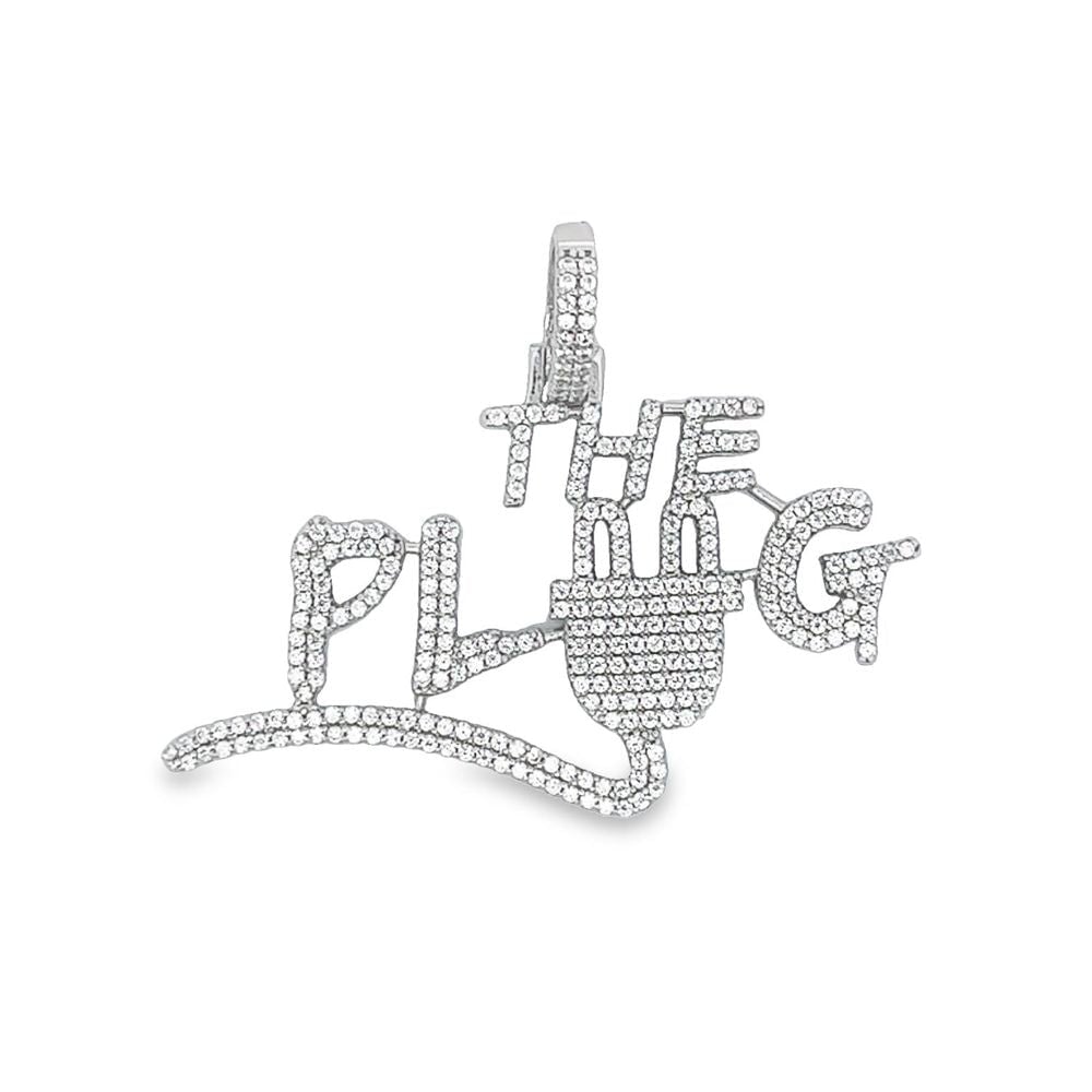 .925 Silver The PLUG CZ Iced Out Pendant